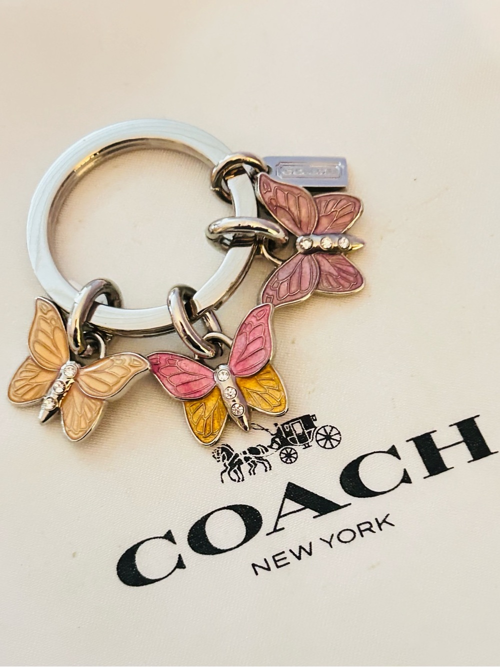 NWOT RARE Coach Y2K Butterfly Keychain/ Bag Charm - Picture 9 of 16